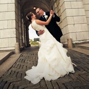 Vera wang for David’s bridal wedding gown